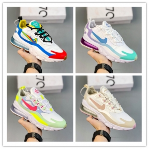 耐克Nike React Air Max 270 高桥盾网纱系列  机能半气垫跑步鞋公司级男女鞋 男女款