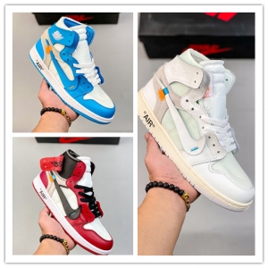 耐克 乔丹一代AJ1 白山联名 OFF-WHITE X AIR JORDAN 1 高帮 板鞋  男女款