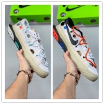 NIKE 耐克Blazer Low x OW 板鞋 联名复古米白解构低帮透气运动鞋 男女款