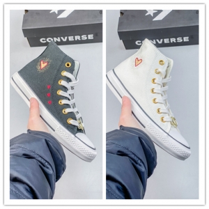 Converse 1970s 匡威春季新款 帆布鞋 爱心刺绣硫化鞋板鞋 女款