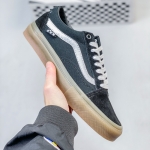 VANS OLD SKOOL PRO美版生胶棕底黑白男女专业滑板鞋