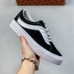 VANS Bold Ni吴亦凡同款   范斯VANS Bold Ni经典复古黑白低帮男女情侣款休闲帆布板鞋