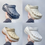 Crocs卡骆驰经典光轮厚底增高户外休闲沙滩包头洞洞凉鞋女款